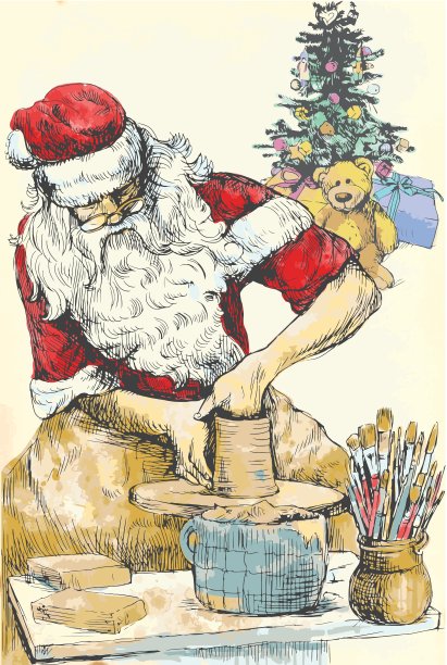 主题是圣诞和圣诞老人图片下载