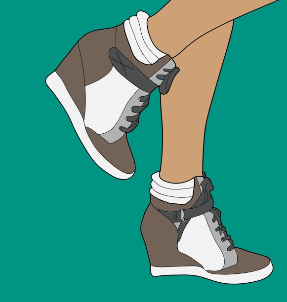 楔形运动鞋图片下载