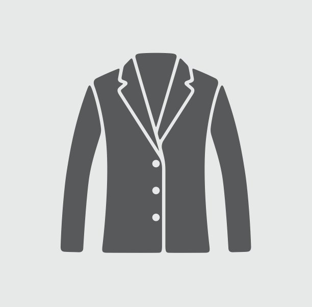 背景上的商务夹克图标图片下载