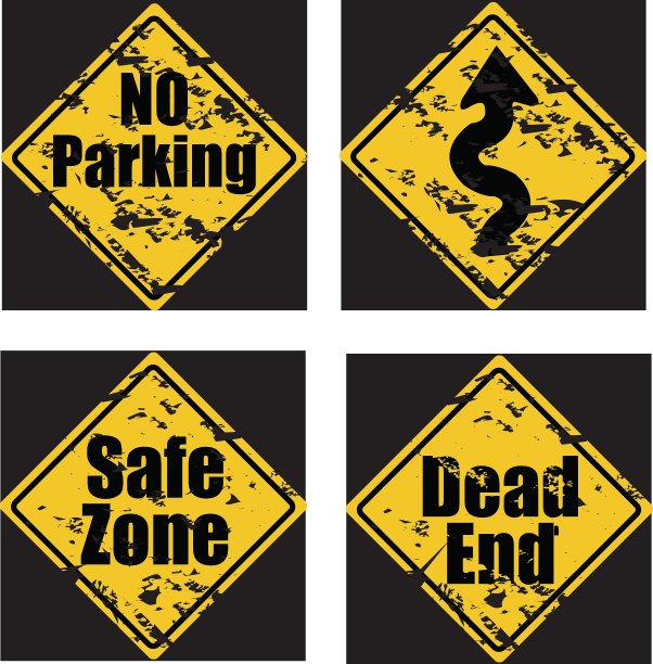 枯燥乏味的路标图片下载