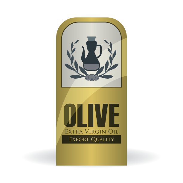 橄榄油设计有机概念白色背景图片下载