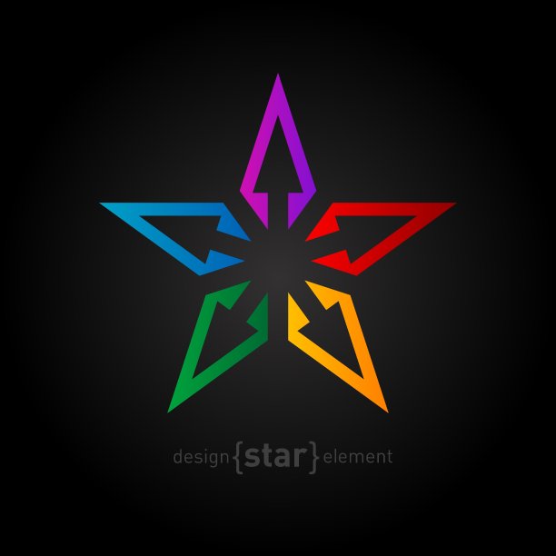 黑色上抽象的设计元素图片下载