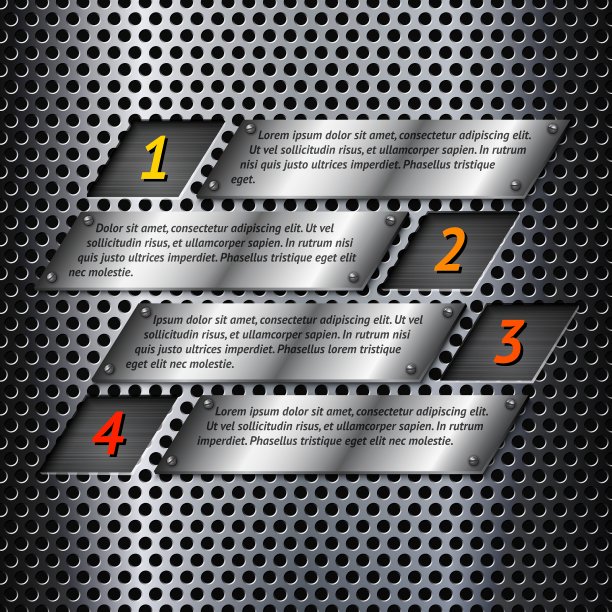 抽象金属信息图模板图片下载