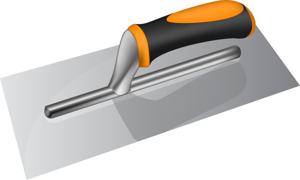 逼真的抹灰抹刀与塑料图片下载