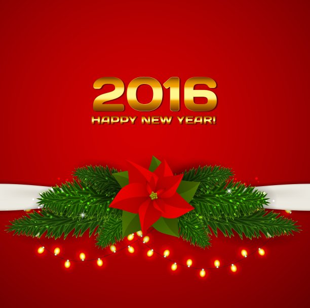 红色背景下的圣诞装饰图片下载