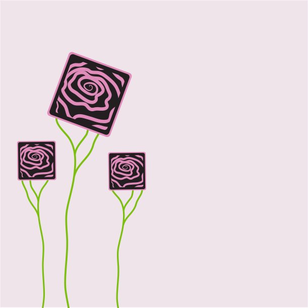 带有复古玫瑰的复古卡片图片下载