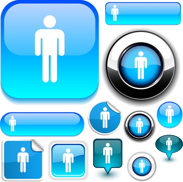 雄性蓝色标志图片下载