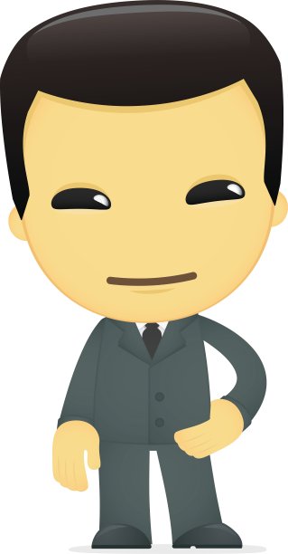 搞笑卡通亚洲商人图片下载