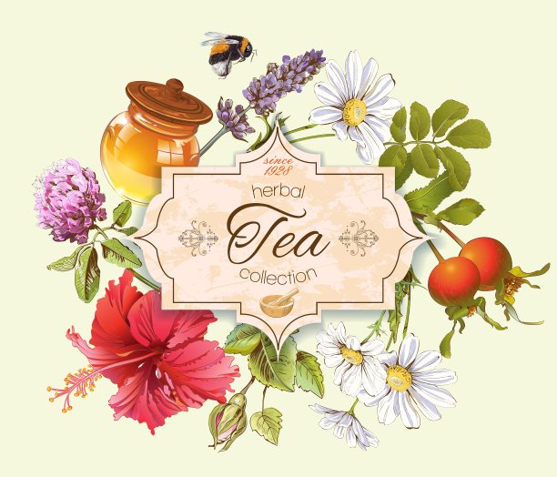 花草茶的横幅图片下载