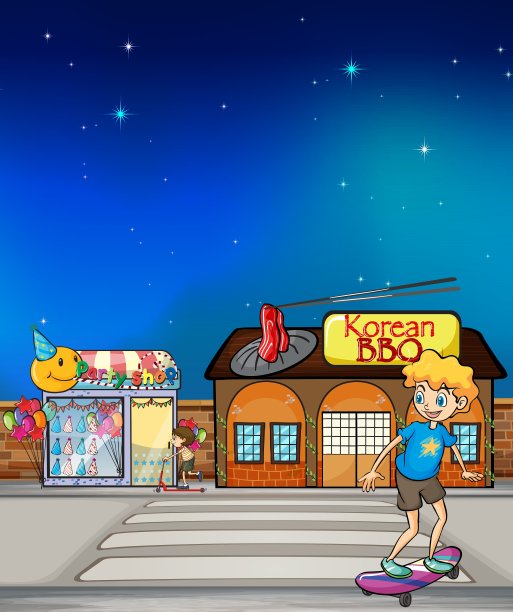 男孩们骑着滑板车和滑板图片下载