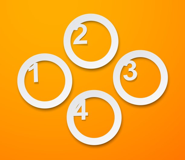 一套白色编号纸贴纸图片下载