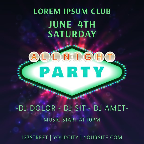 所有布莱特派对俱乐部海报图片下载