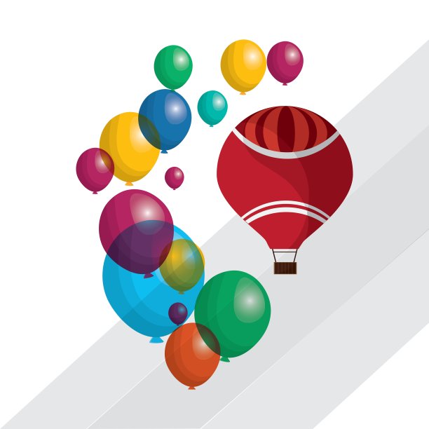 彩色气球图标图片下载