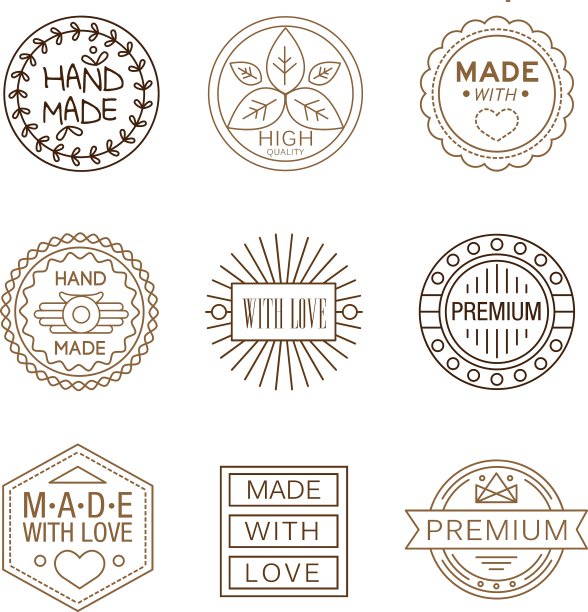 复古设计标志标志手工制作图片下载