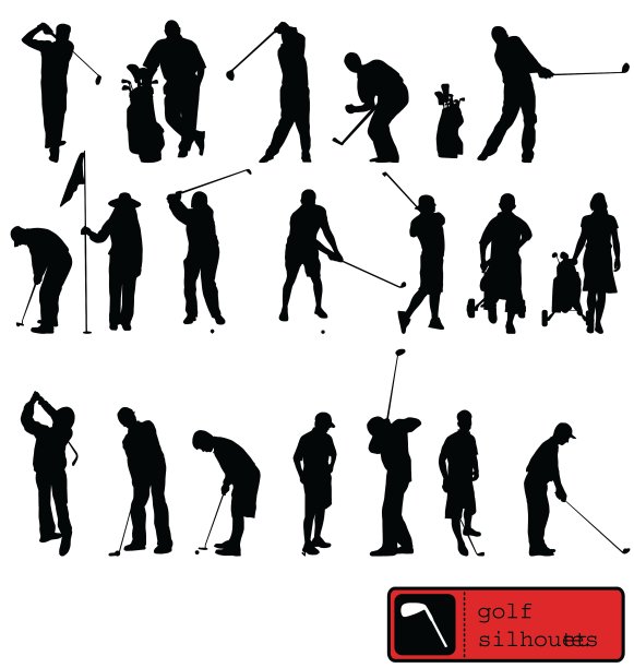 高尔夫球轮廓图片下载