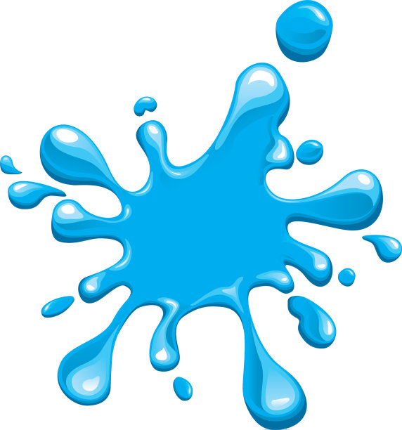 蓝色背景下的蓝色液体特写镜头图片下载