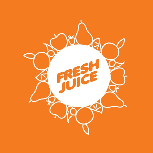 鲜榨果汁标志图片下载
