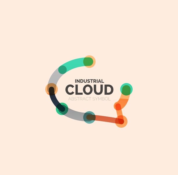 平面线性设计语音云标志Talk bubble图片下载