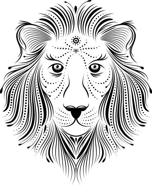 抽象的狮子图片下载