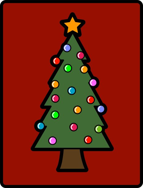 卡通圣诞树图片下载