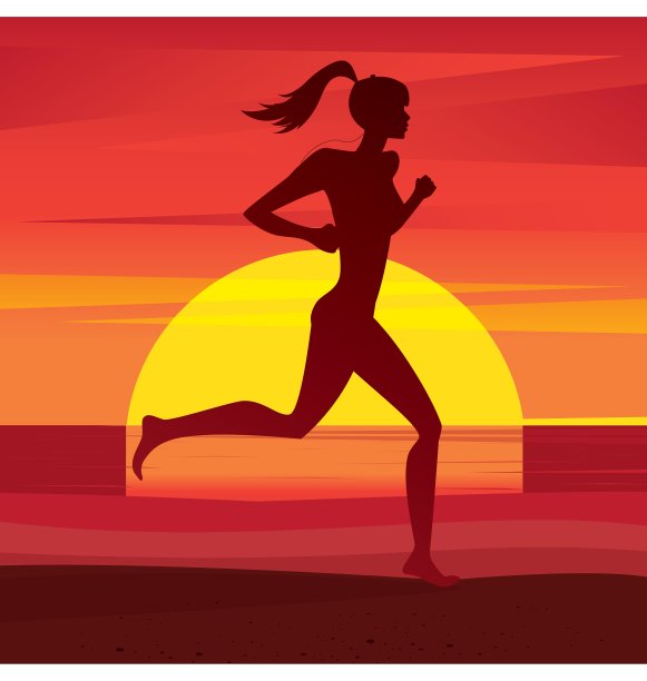 女孩在日落时的火车图片下载