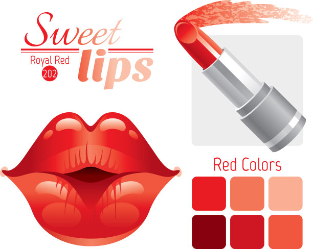 性感的接吻女人的嘴唇用红色的口红和图片下载