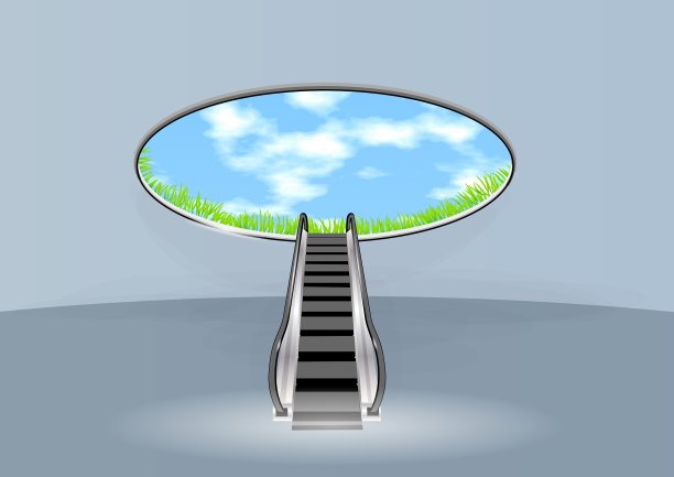 自动扶梯在天空图片下载