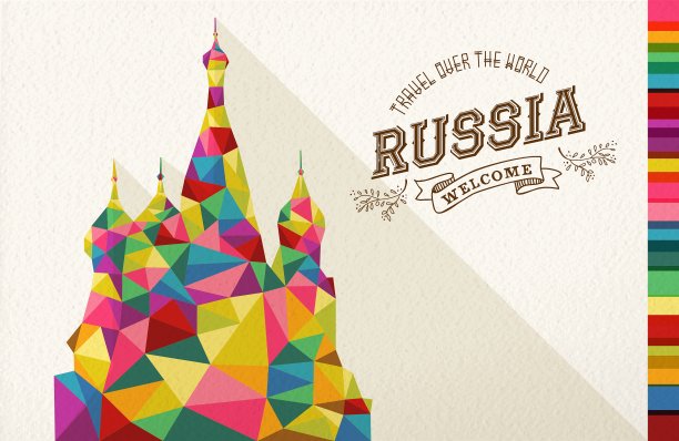 俄罗斯旅游地标多边形纪念碑图片下载