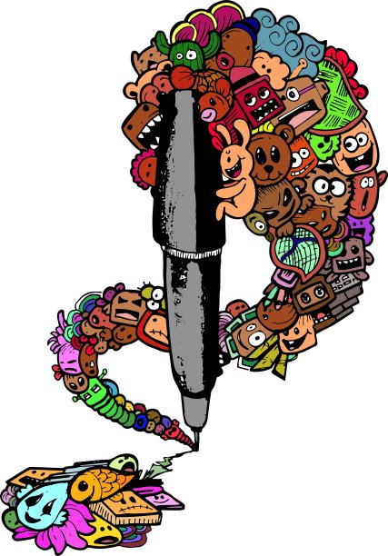 笔涂鸦图片下载