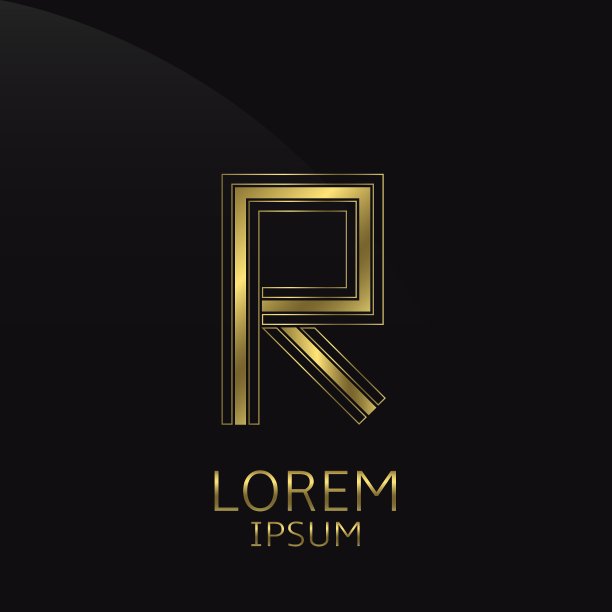 金色的R字母图片下载