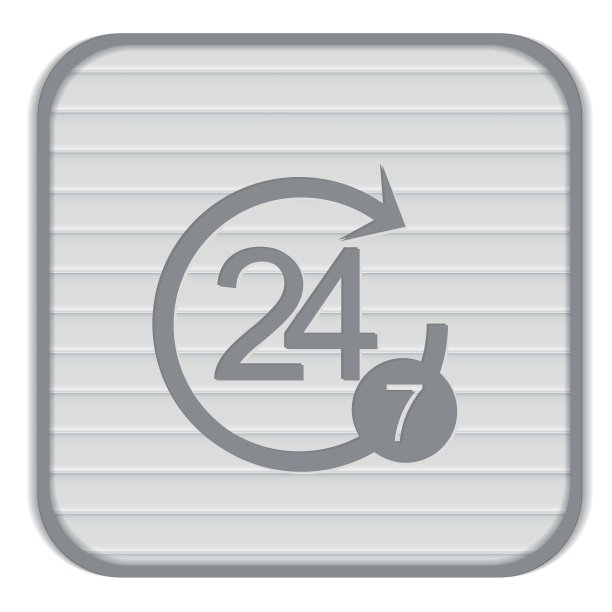 字符24 7开放的一天24小时和7天图片下载