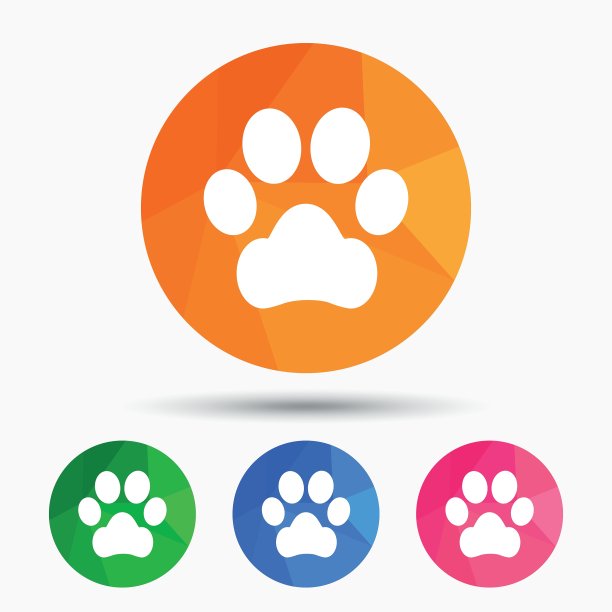 狗爪标志图标宠物符号图片下载