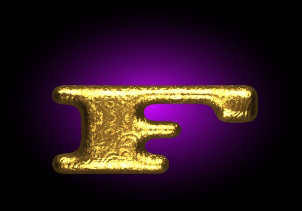金色的字母f图片下载