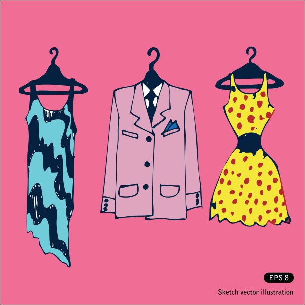 衣服在衣架上图片下载