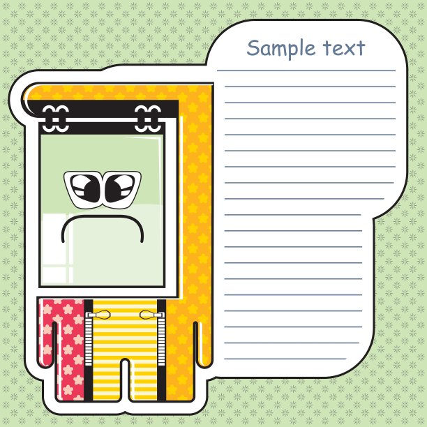 卡通怪兽与信息云图片下载