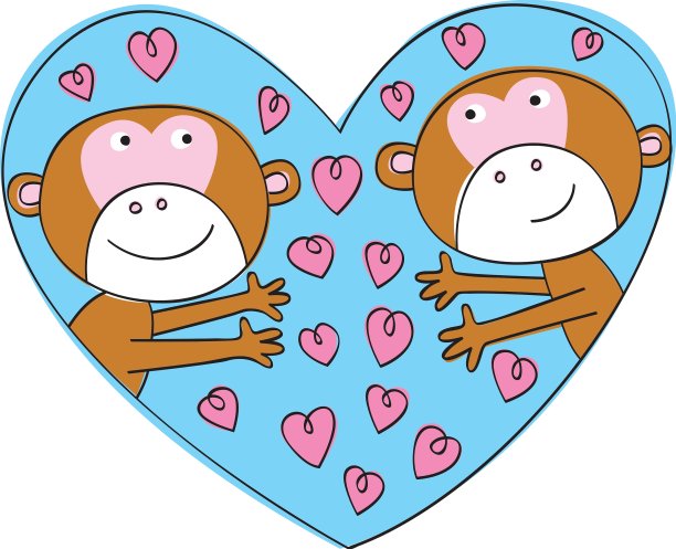 情人节的猴子图片下载