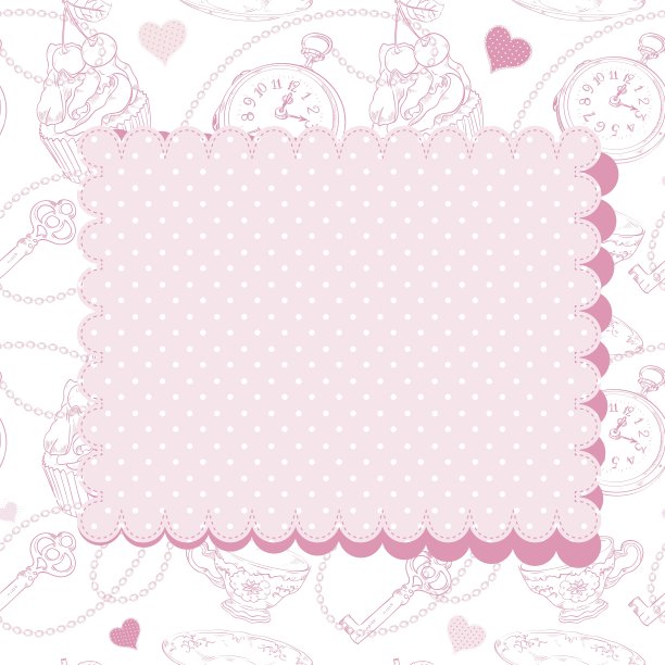 浪漫的复古情人节邀请明信片图片下载