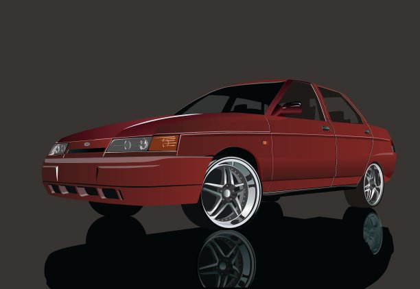 红色的汽车图片下载