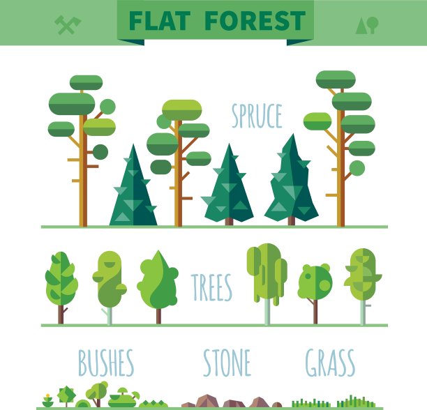 一组不同的树图片下载