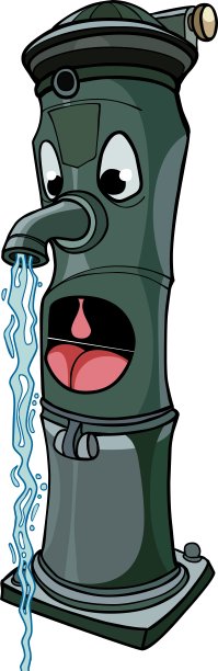 卡通折水柱图片下载