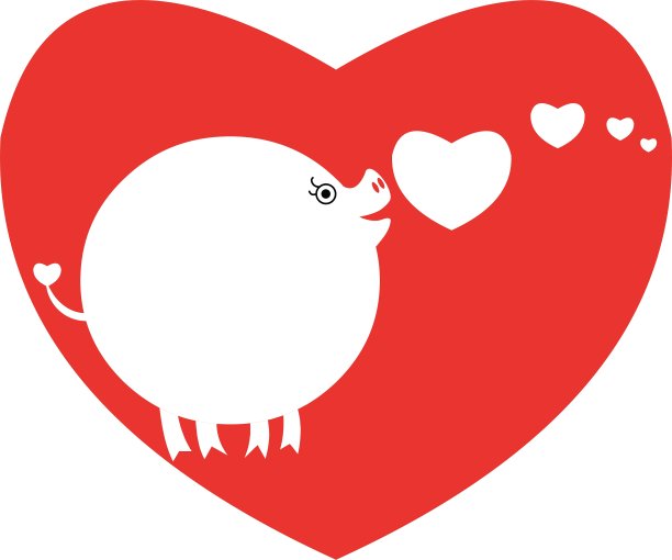 情人节猪图片下载