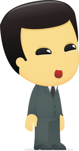 搞笑卡通亚洲商人图片下载