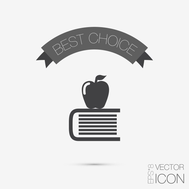 有苹果图标的书塔图片下载