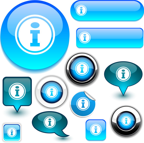 信息蓝色标志图片下载