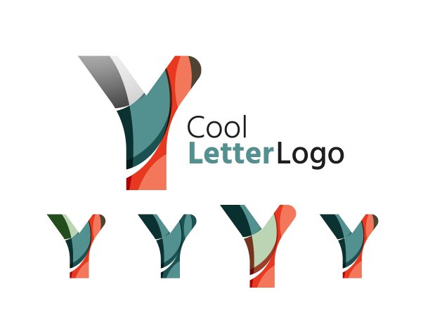 一套抽象的Y字母公司标识业务图片下载