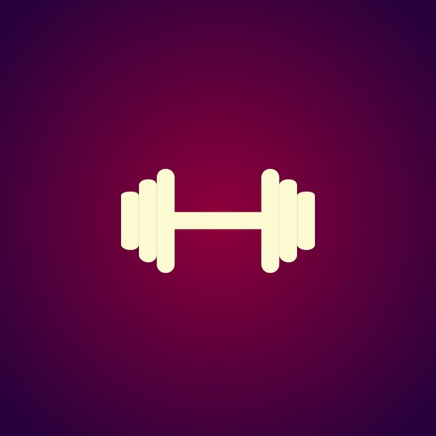 现代扁平哑铃图标Eps10图片下载
