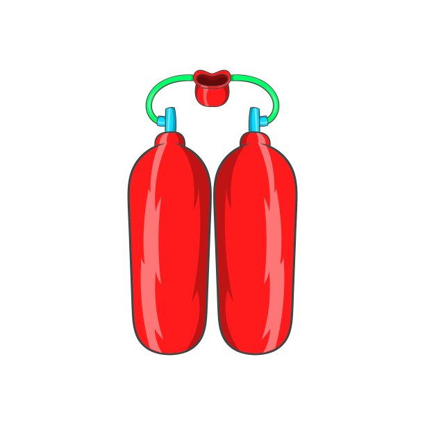 圆柱体潜水图标卡通风格图片下载