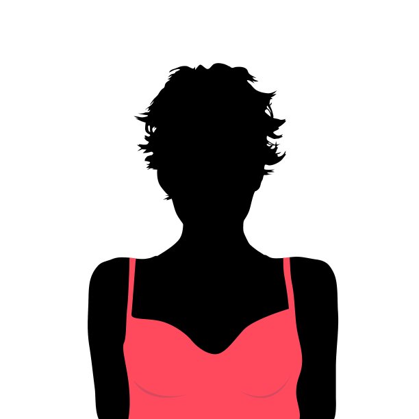 女孩美丽颜色剪影图片下载