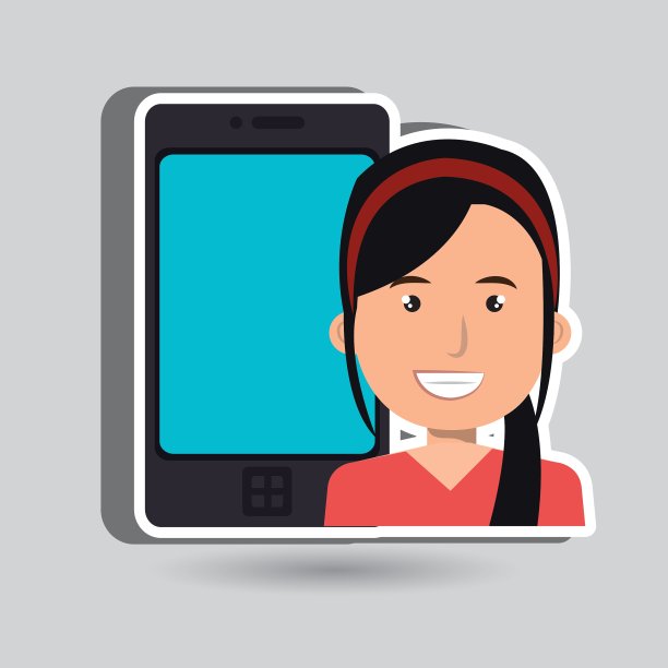 具有智能手机孤立图标设计的人图片下载