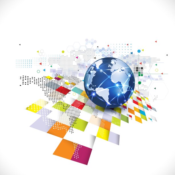 世界与抽象的未来图形模板图片下载